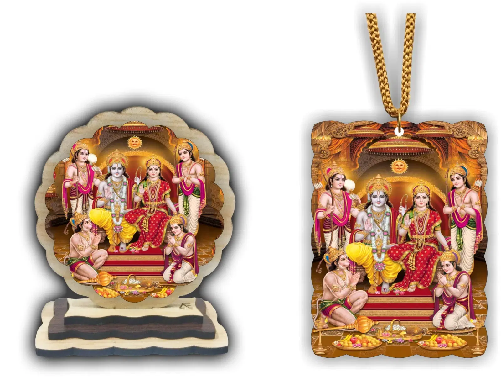 ART END RAM Darbar Car Dashboard Idol and Car Hanging