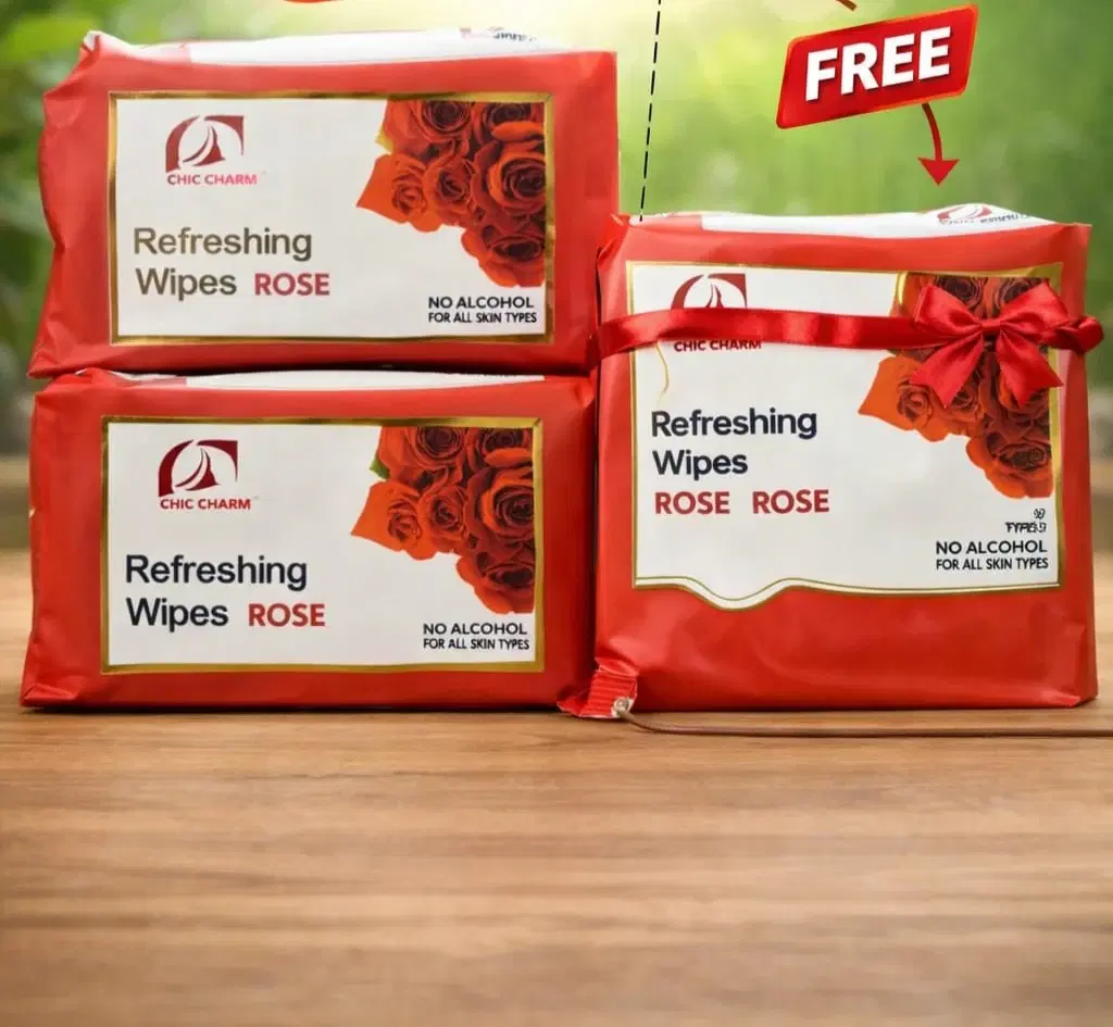 Chic Charm Refreshing Rose Wipes Pack