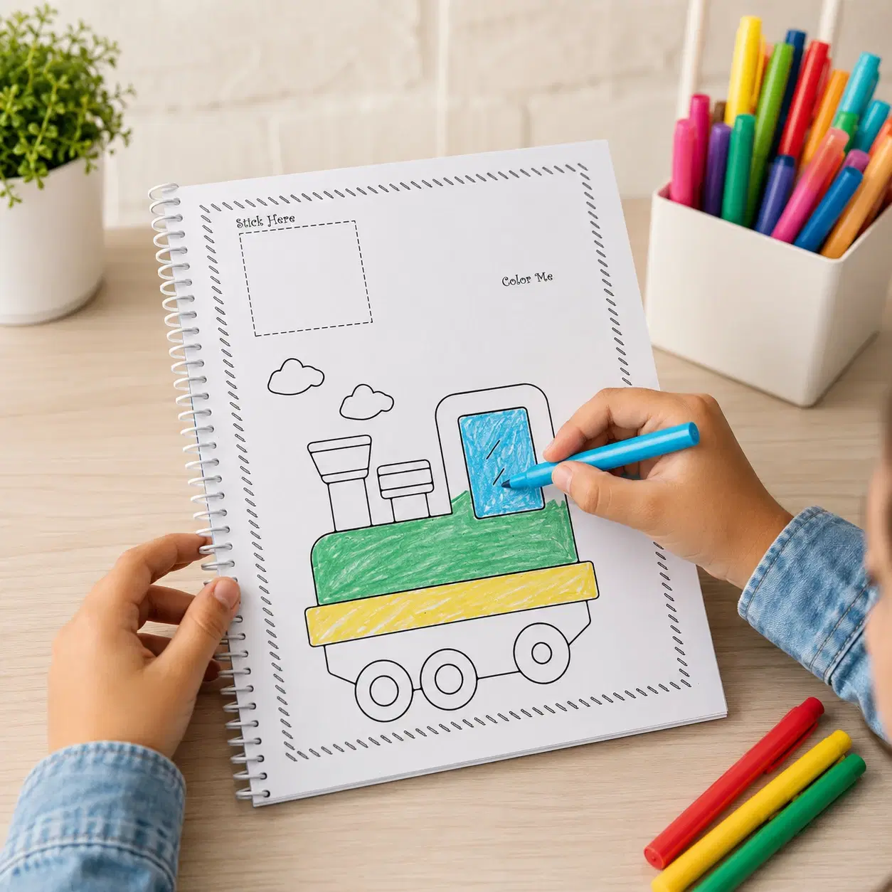 Kids Spiral-Bound Coloring Activity Book