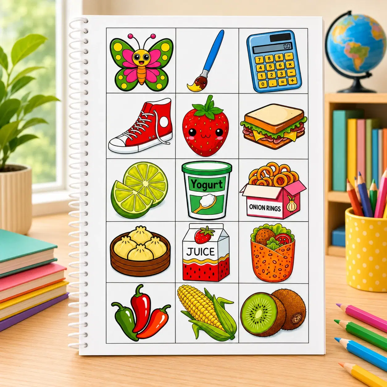 Kids Picture Vocabulary Activity Notebook
