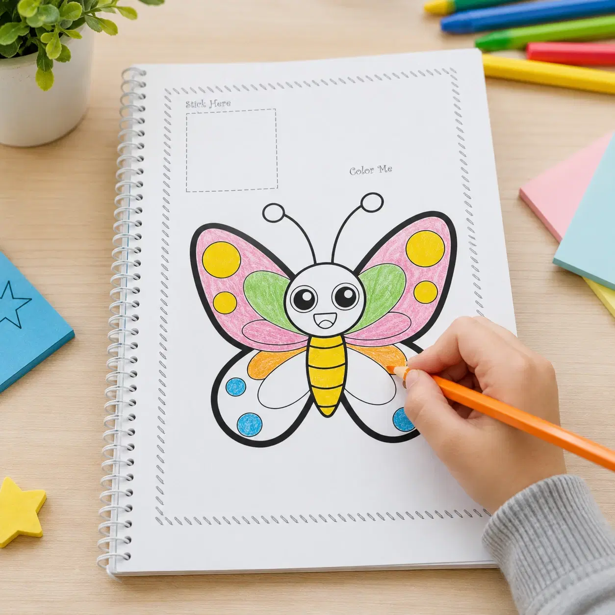 Kids Butterfly Coloring Activity Book