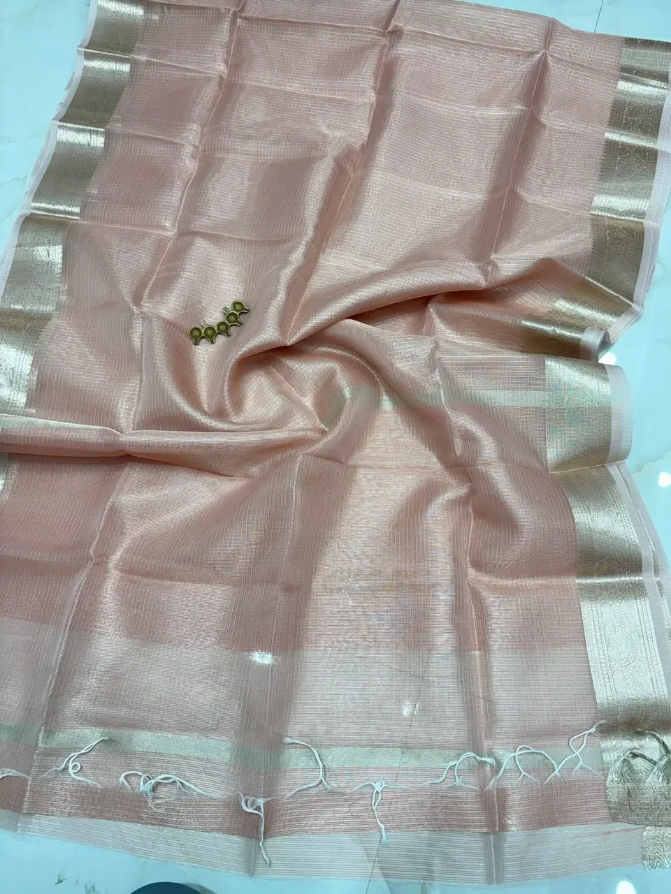 Tissue Banasari Silk Saree With Blouse Piece