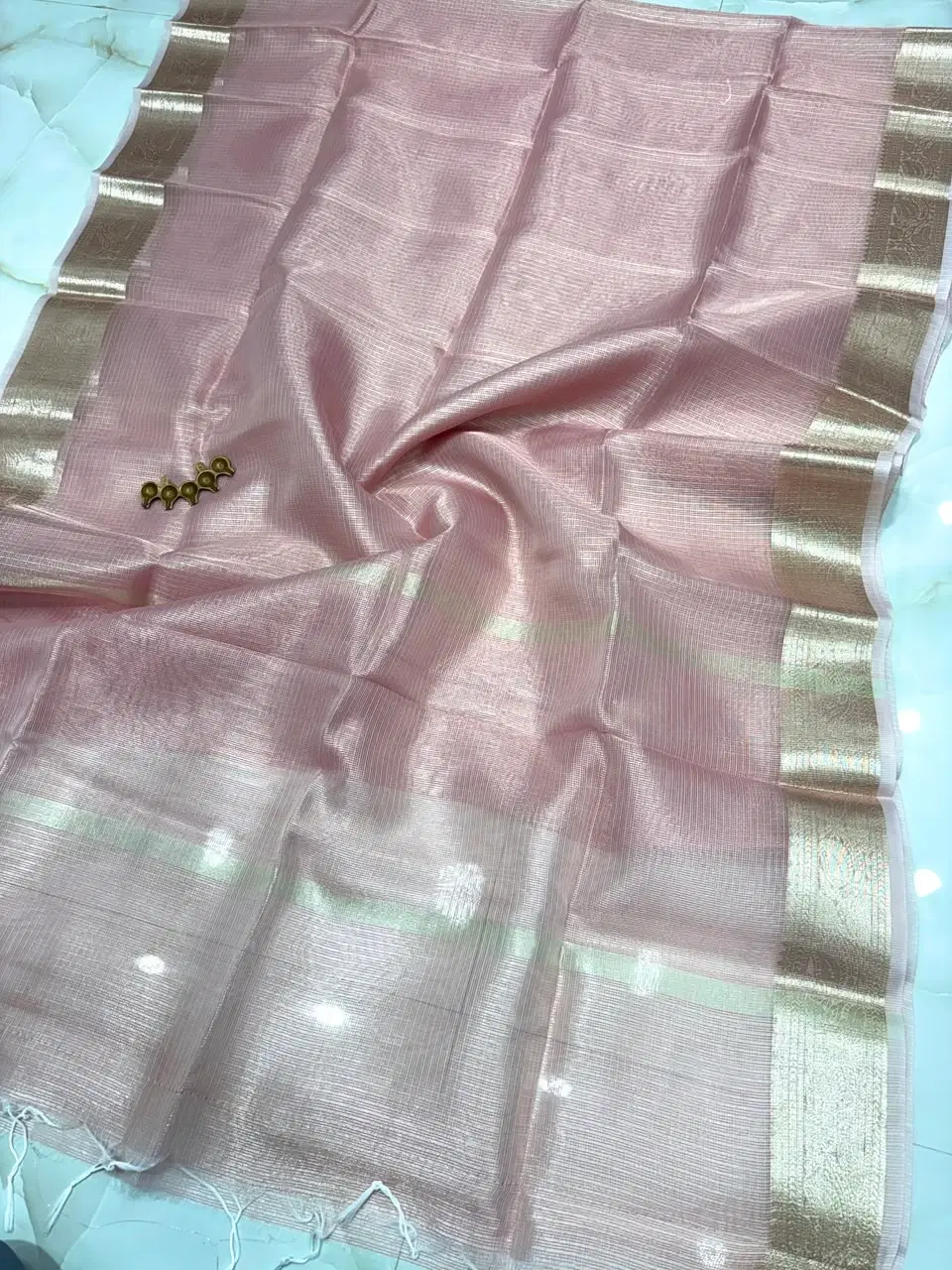 Tissue Banarasi Silk Saree With Blouse Piece