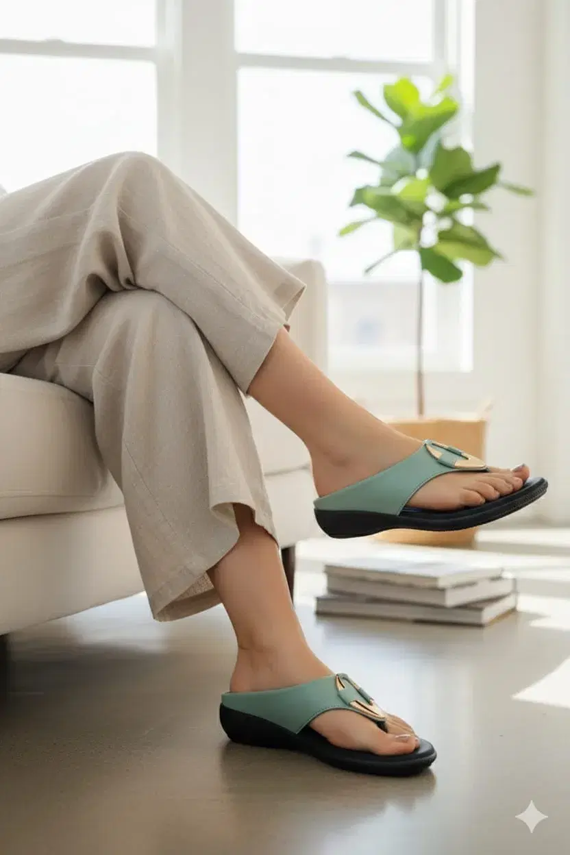 Women's Green Anda Bukal Flip-Flop Sandals