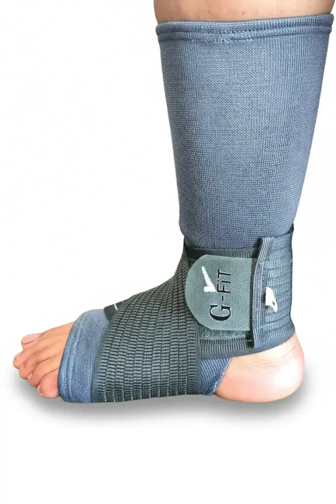 G-Fit Compression Ankle Support Sleeve with Adjustable Strap