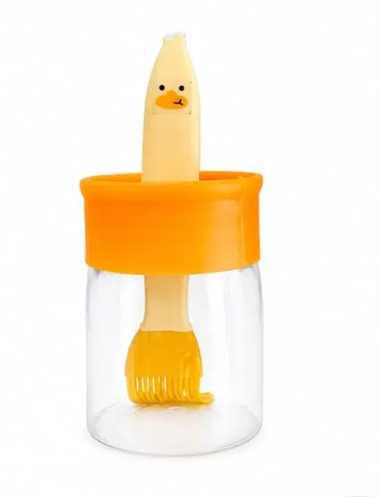 Cute Duck Silicone Oil Dispenser Brush Bottle