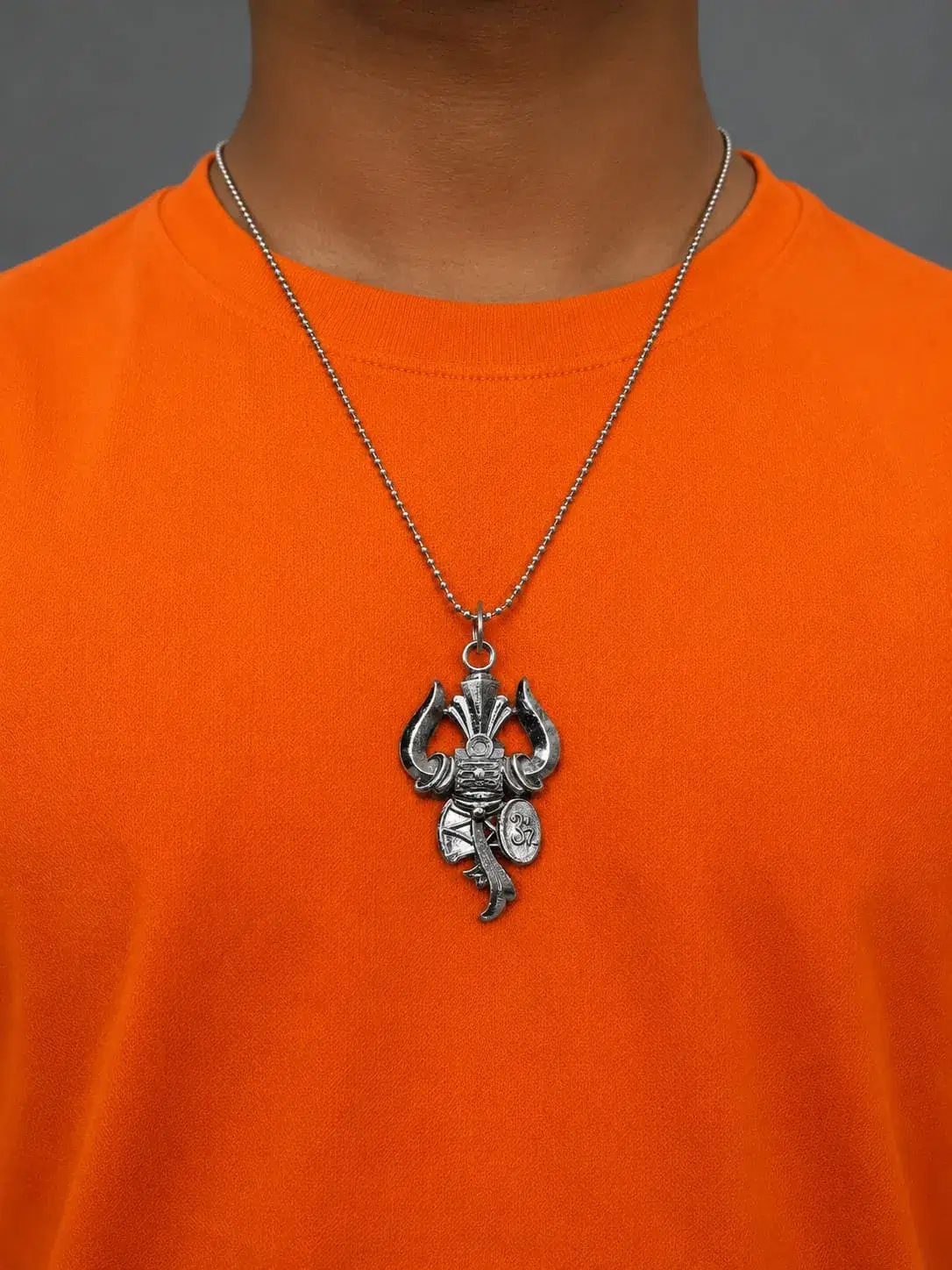 Oxidised Silver-Tone Lord Ganesha Pendant Necklace