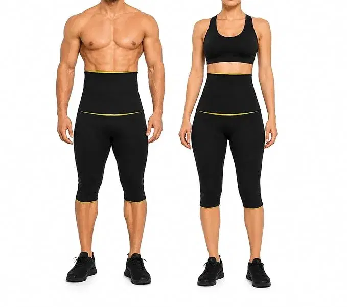 Unisex High-Waist Sweat Shaper Capri Leggings