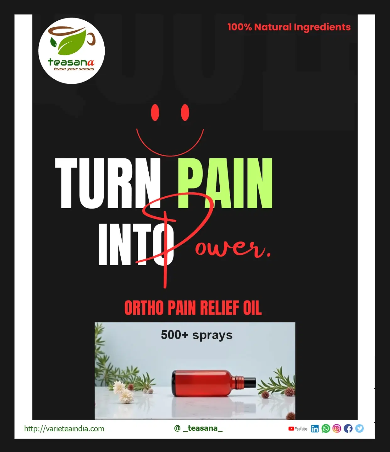 Teasana Ortho Pain Relief Oil Spray