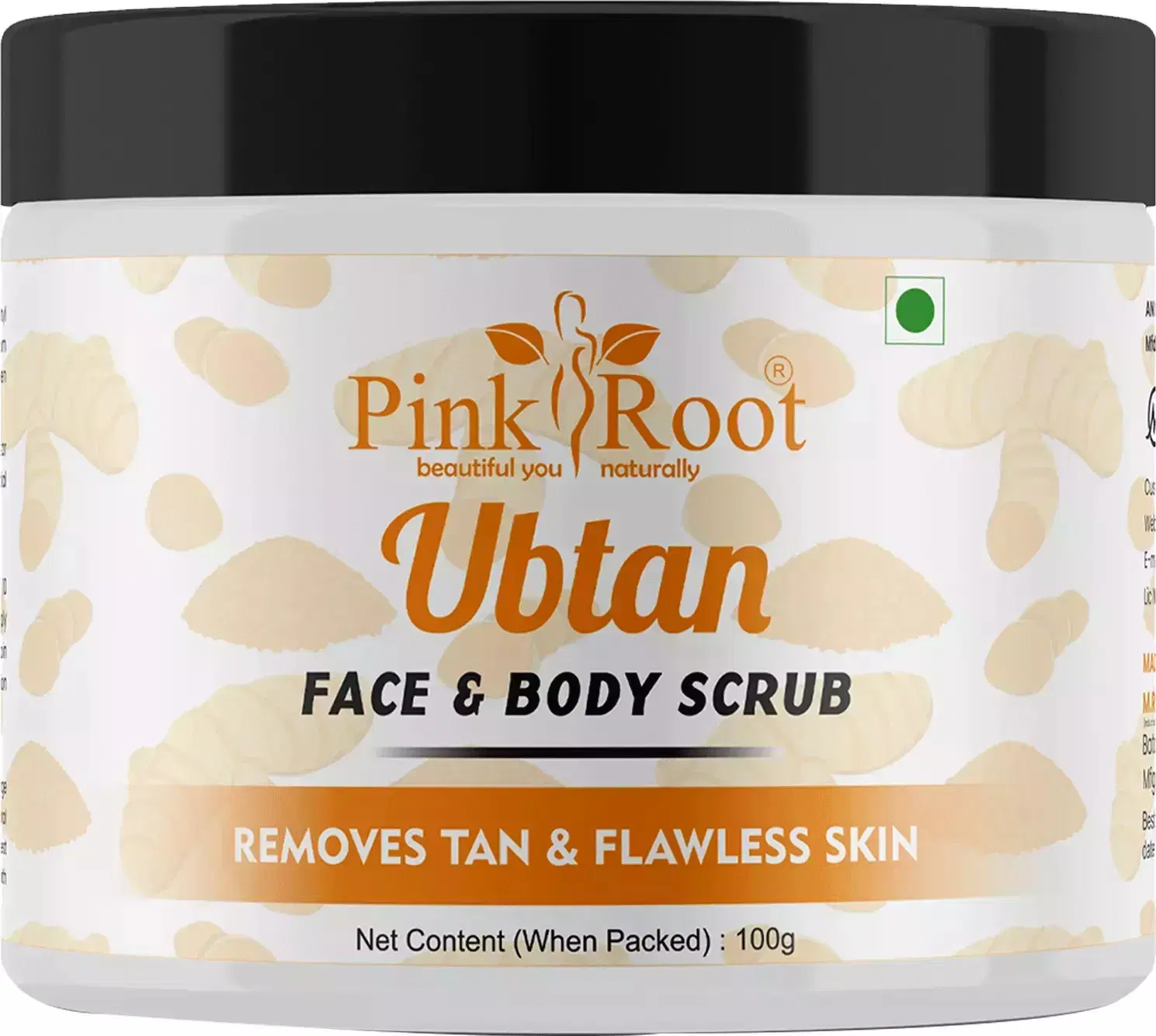 Pink Root Ubtan Face Scrub 100gm Cream Scrub for Depigmentation, Oil Control, Acne & Fairness, Pollution removing Scrub, Skin Brightening Detan Face Scrub  For Glowing Skin,Tan Removal, Whitening