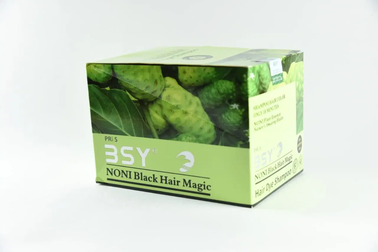 BSY Noni Black Hair Magic Hair Dye Shampoo 12ml X 24 sachets
