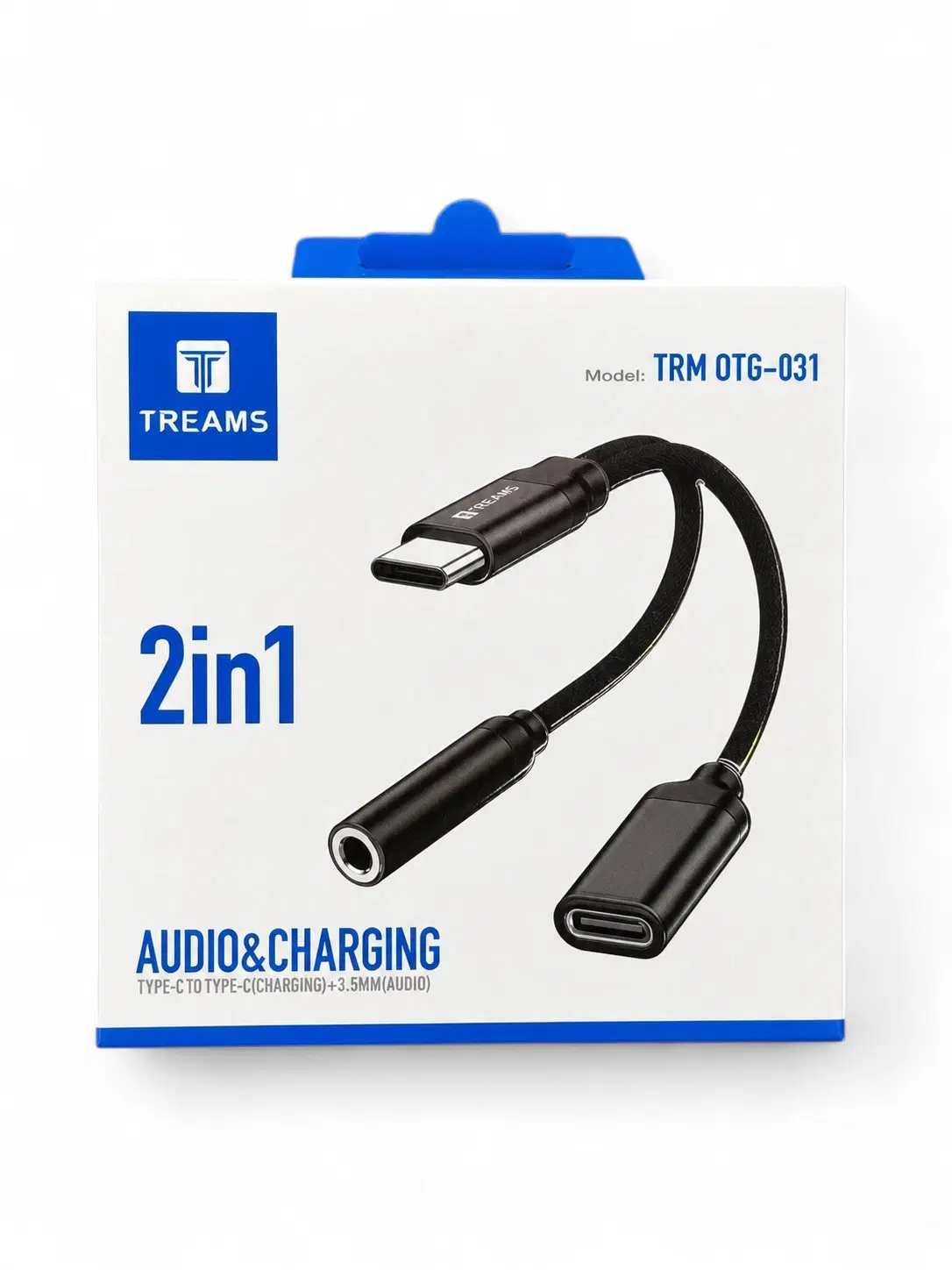 2-in-1 USB Type-C to 3.5mm Audio & Type-C Charging Adapter TRM OTG-031