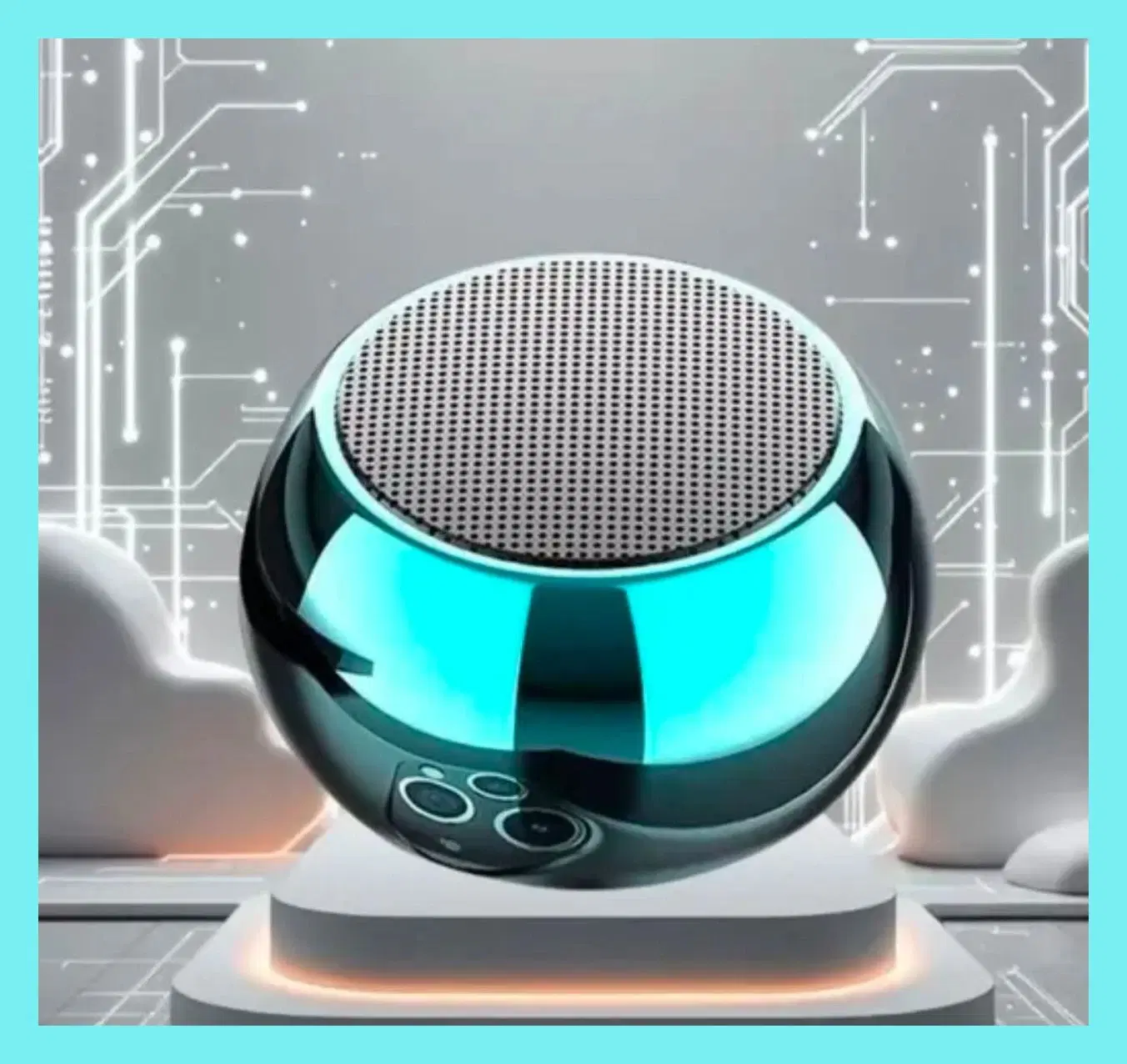 Portable Mini Bluetooth Speaker with Metallic Finish