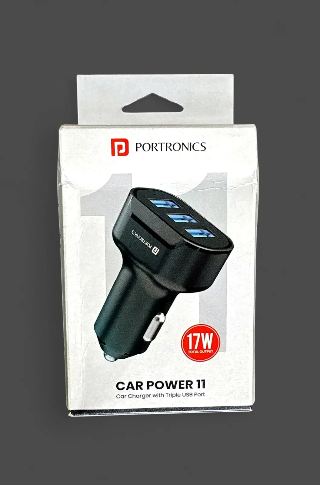 Portronics Car Power 11 Triple USB Car Charger 17W