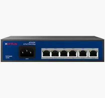 CP Plus 4+2Port AI PoE Switch Full Giga Watchdog Network Switch