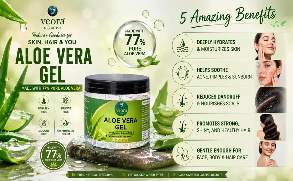 Veora Organics Aloe Vera Gel 200 gms