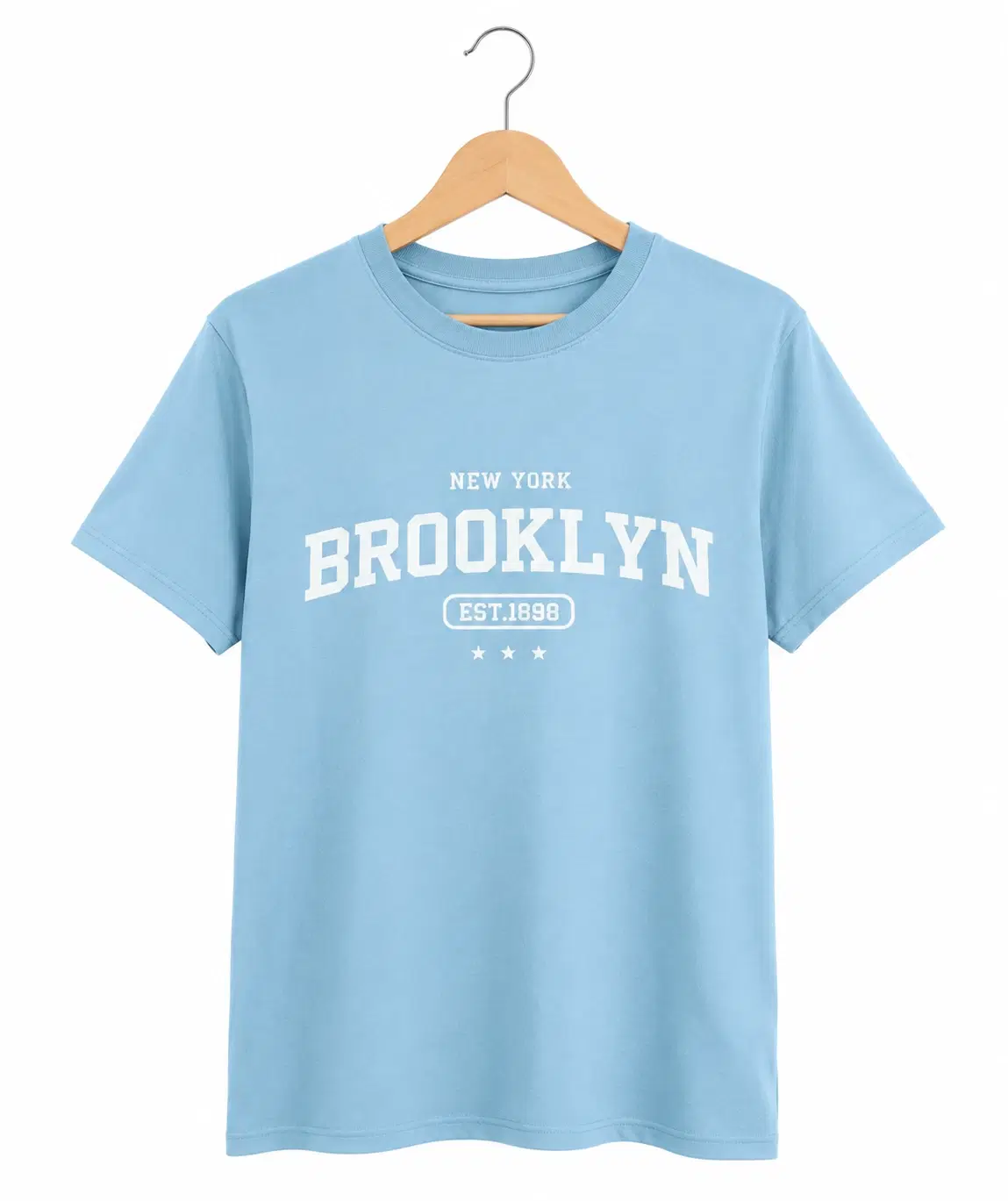 Women's Blue Brooklyn Printed T-Shirt