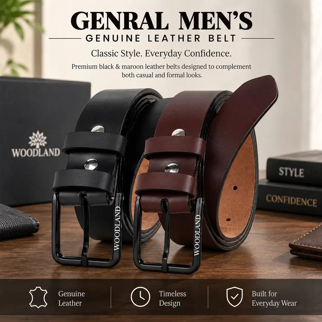 Leatherite Belt for Casual Wear with Stylish Metal Buckle
