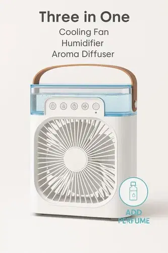 Mini Portable Air Cooler Fan with Water Tank for Study Desk and Office Workspace
