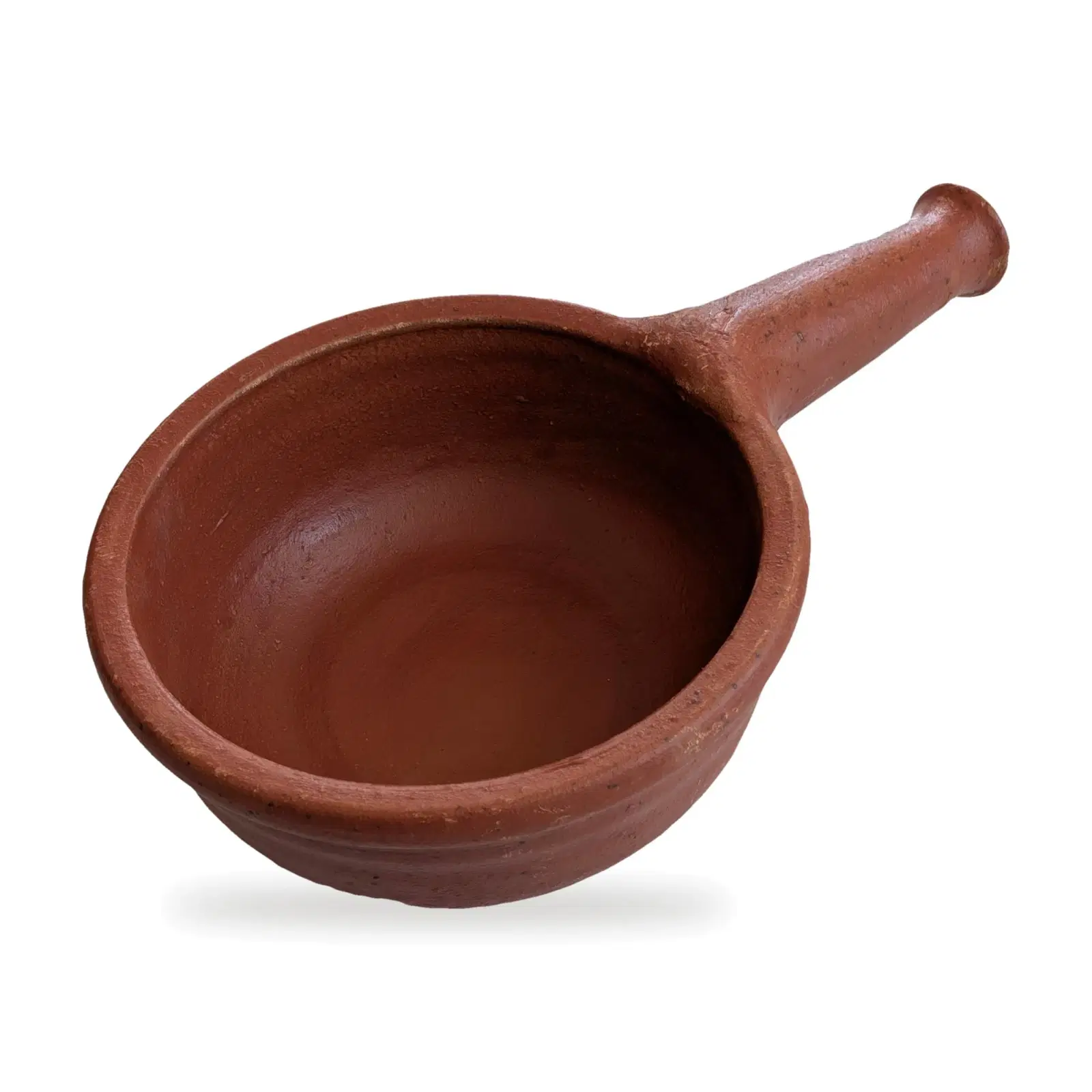 iINTELLIGENCEi Clay Tadka Pan with Handle, Mann Kadai, 800 ml, 1 Qty