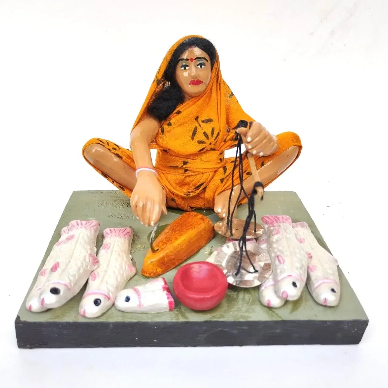 Traditional krishnanagar golu Decorative Doll Set 13 cm 10 cm 10 cm