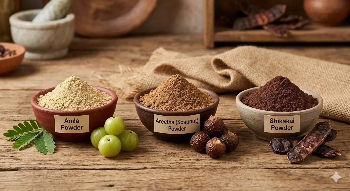 Divine Ethnics Amla Areetha Shikakai Hair Mask Powder