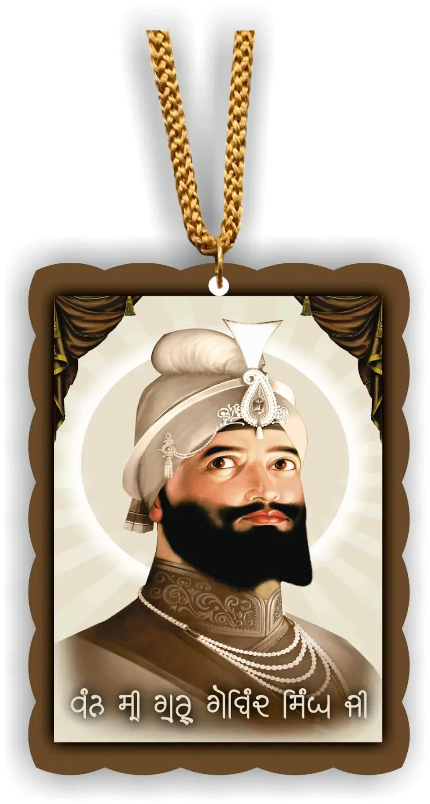 ARTEND Photo Guru Gobind Singh Ji car Hanging Accessories Interior (GG-1)