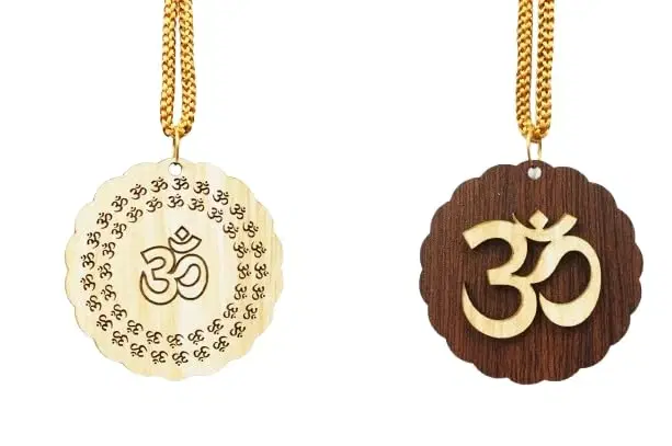ARTEND Car Hanging Ornaments Wooden Round OM
