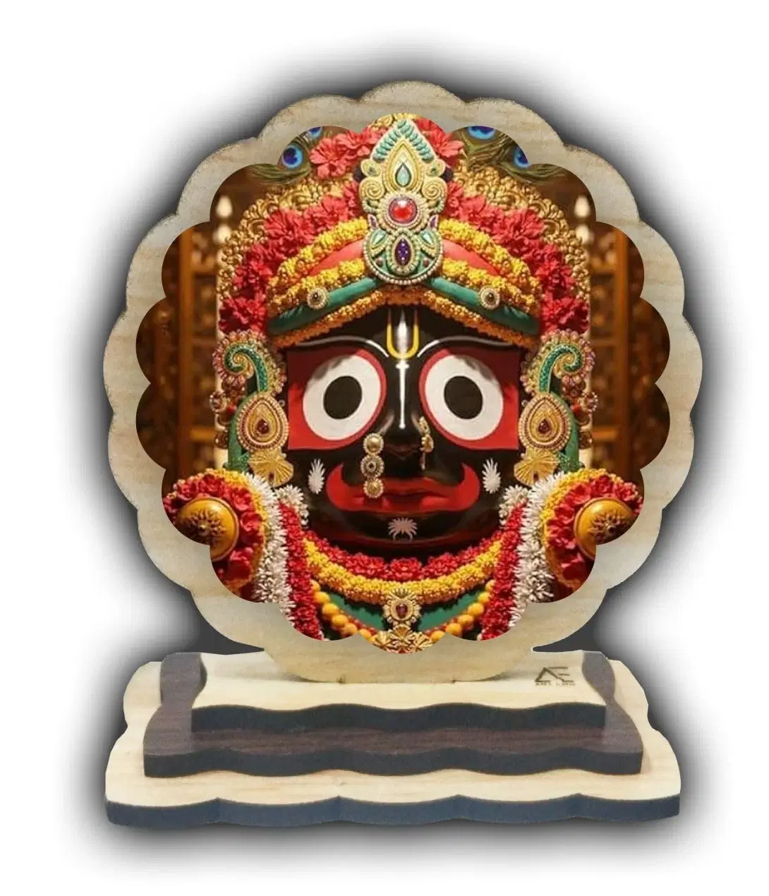 ART END Wooden Jagannath Puri Car Dashboard Decoration Figurine
