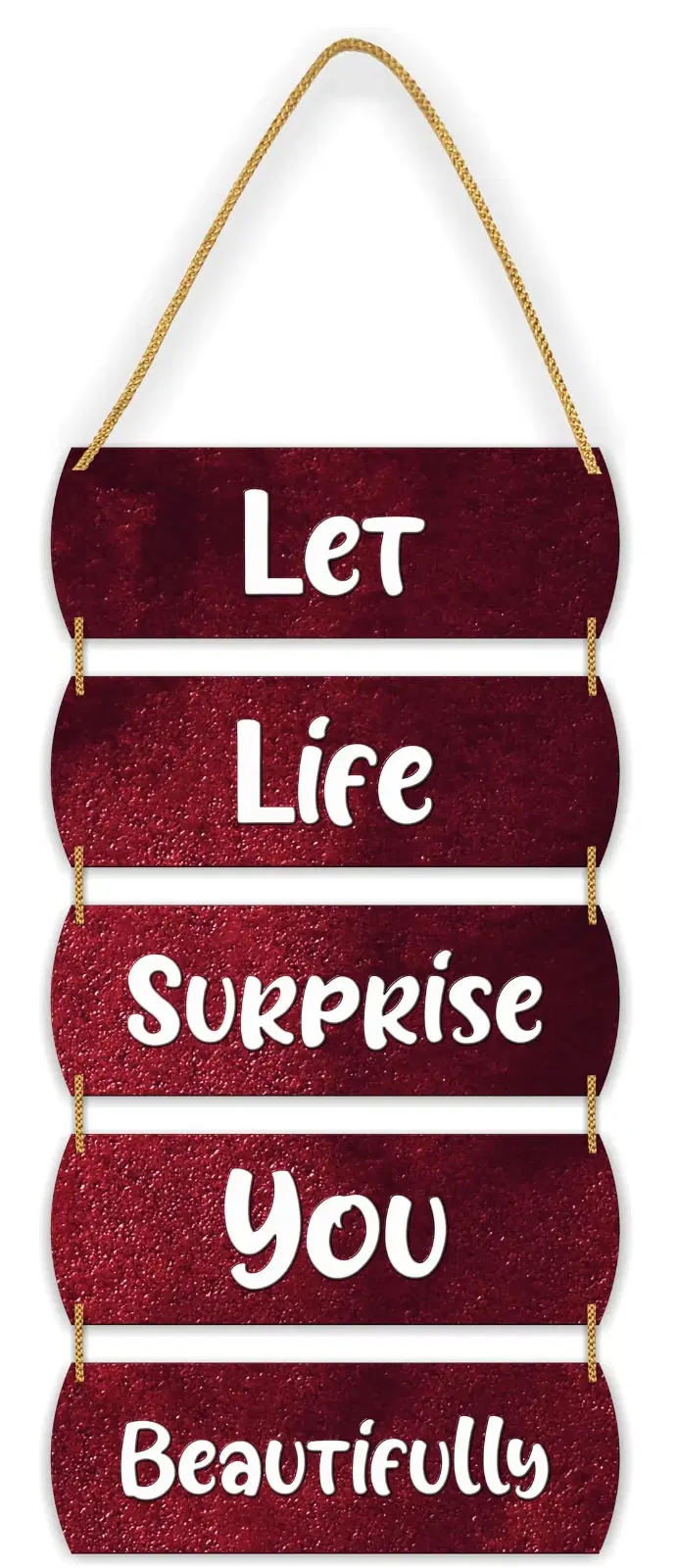 ART END Decorative Wall Hanging Sign with Golden Soft Thread, Black with Floral Design motivational wall frames
