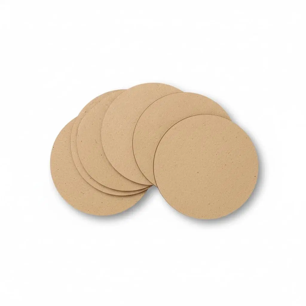 Art End 4-Inch Round Wooden Art Boards, Unfinished Craft Circles for Drawing and Painting, (Pack of15pc)