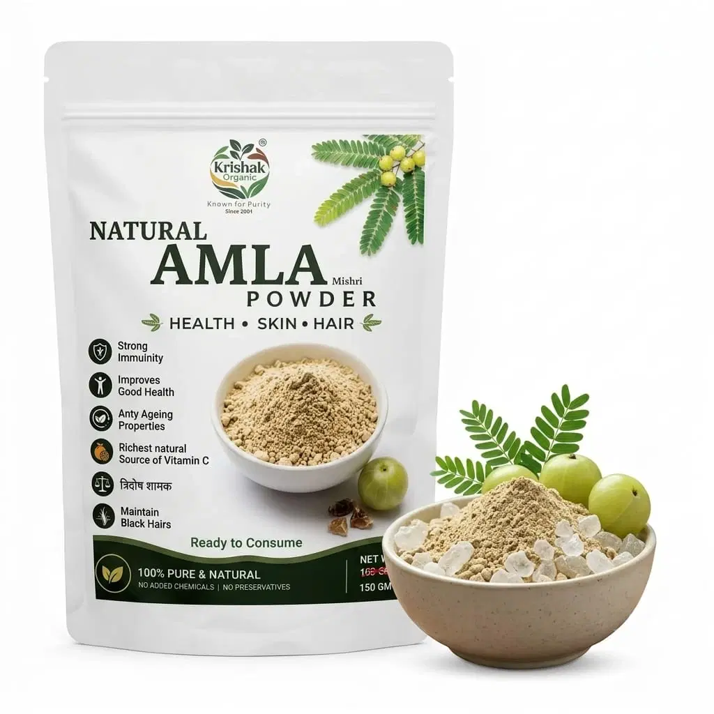 Krishak Organic Amla Mishri Powder Pack of 2