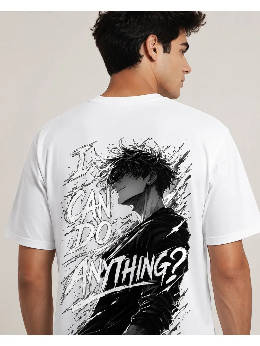 Anything Printed Round Neck Oversize Pre-customized Tshirt for Men