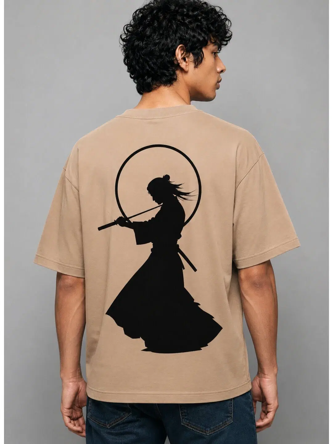 Katana Dream Printed Round Neck Oversize Pre-customized Tshirt for Men