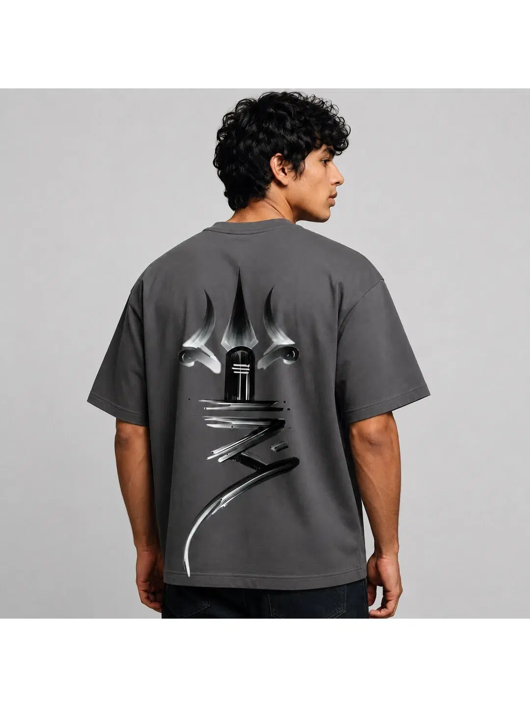 Shiva Printed Round Neck Oversize Pre-customized Tshirt for Men
