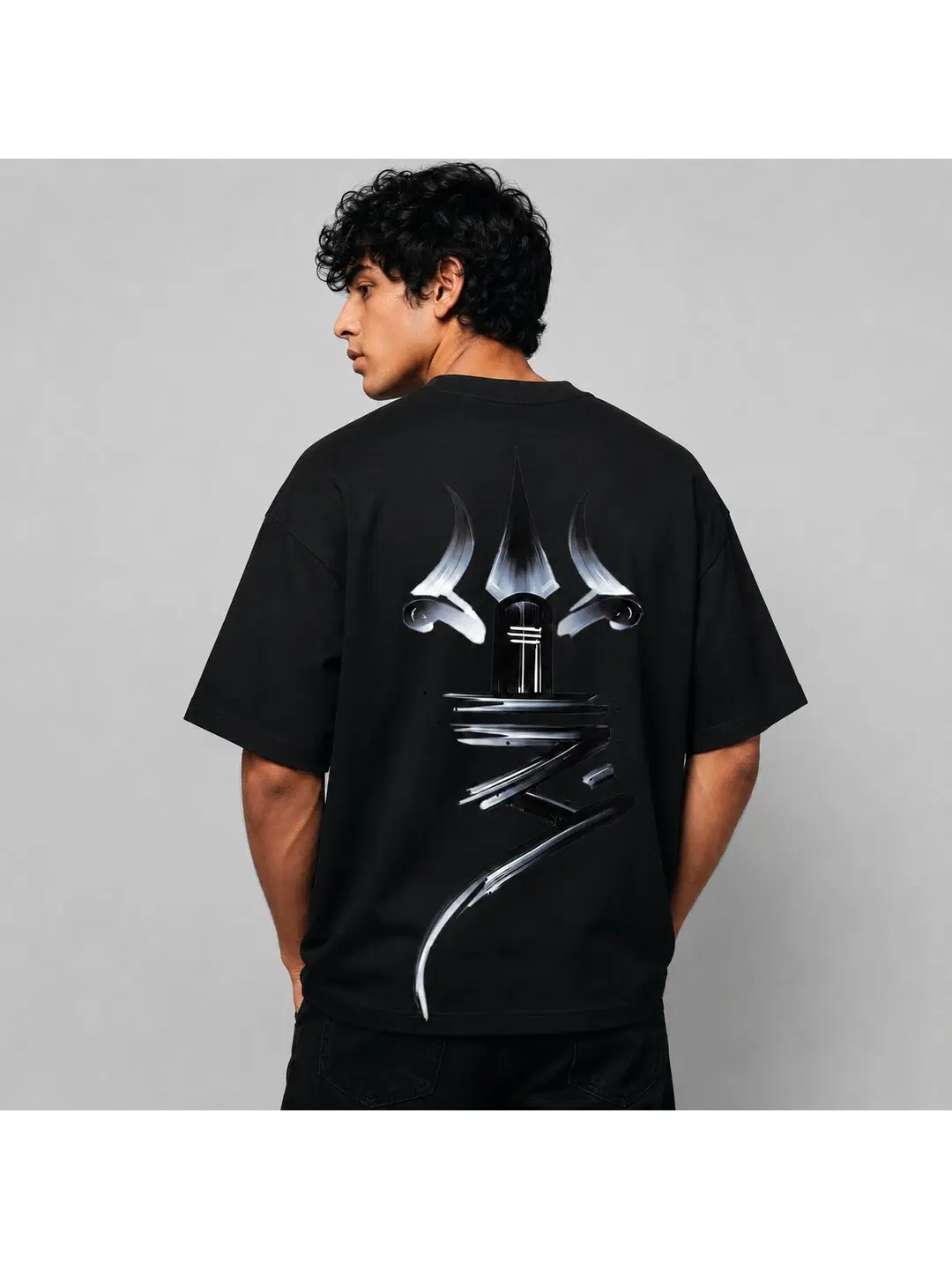 Shiva Printed Round Neck Oversize Pre-customized Tshirt for Men