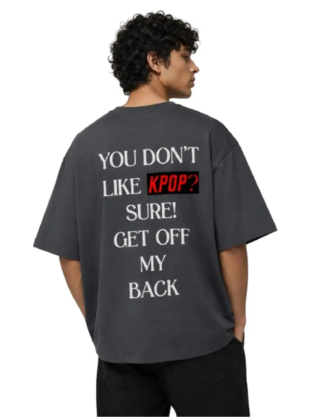 K-POP Printed Round Neck Oversize Pre-customized Tshirt for Men