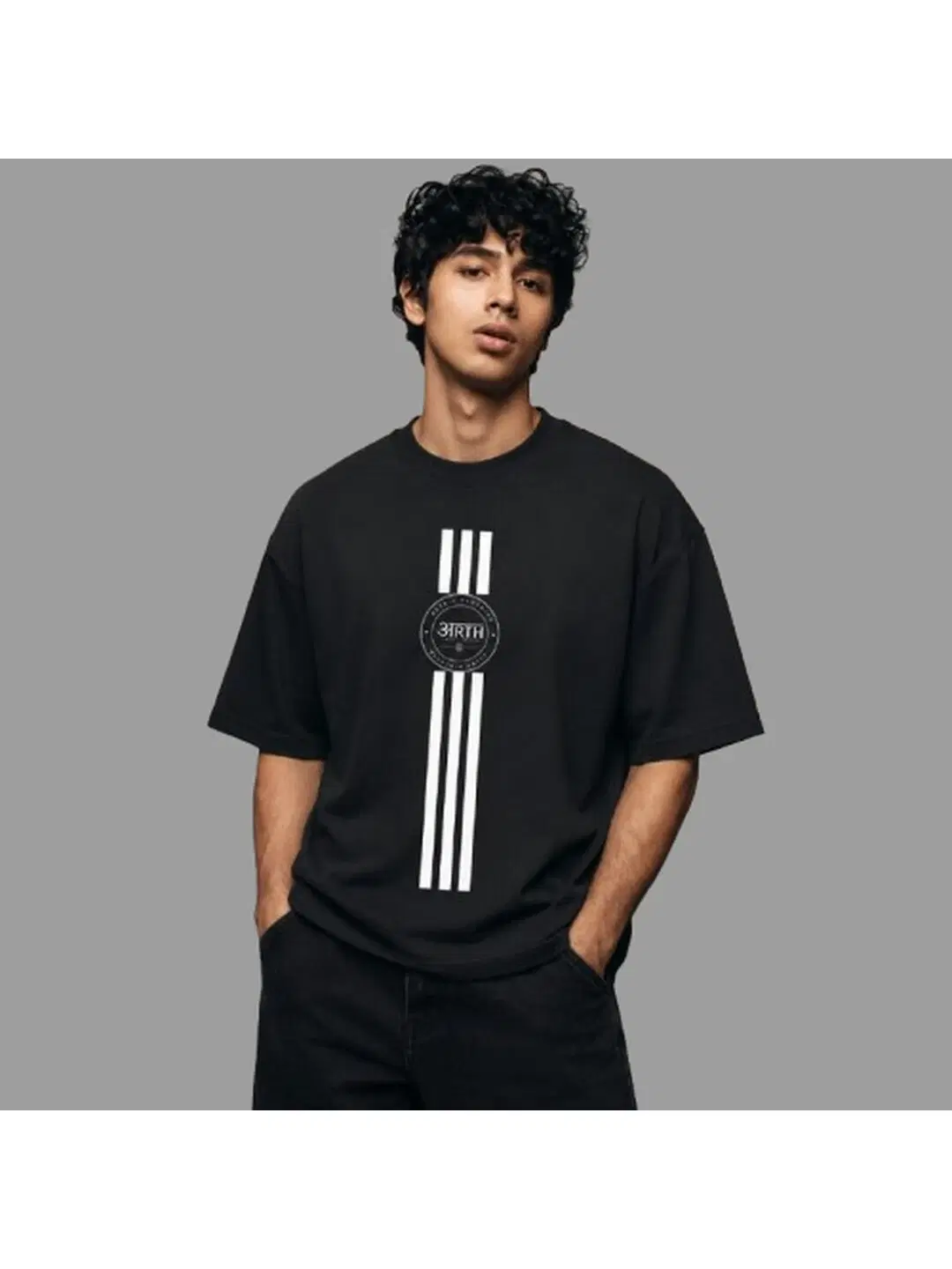 Arth Printed Round Neck Oversize Pre-customized Tshirt for Men