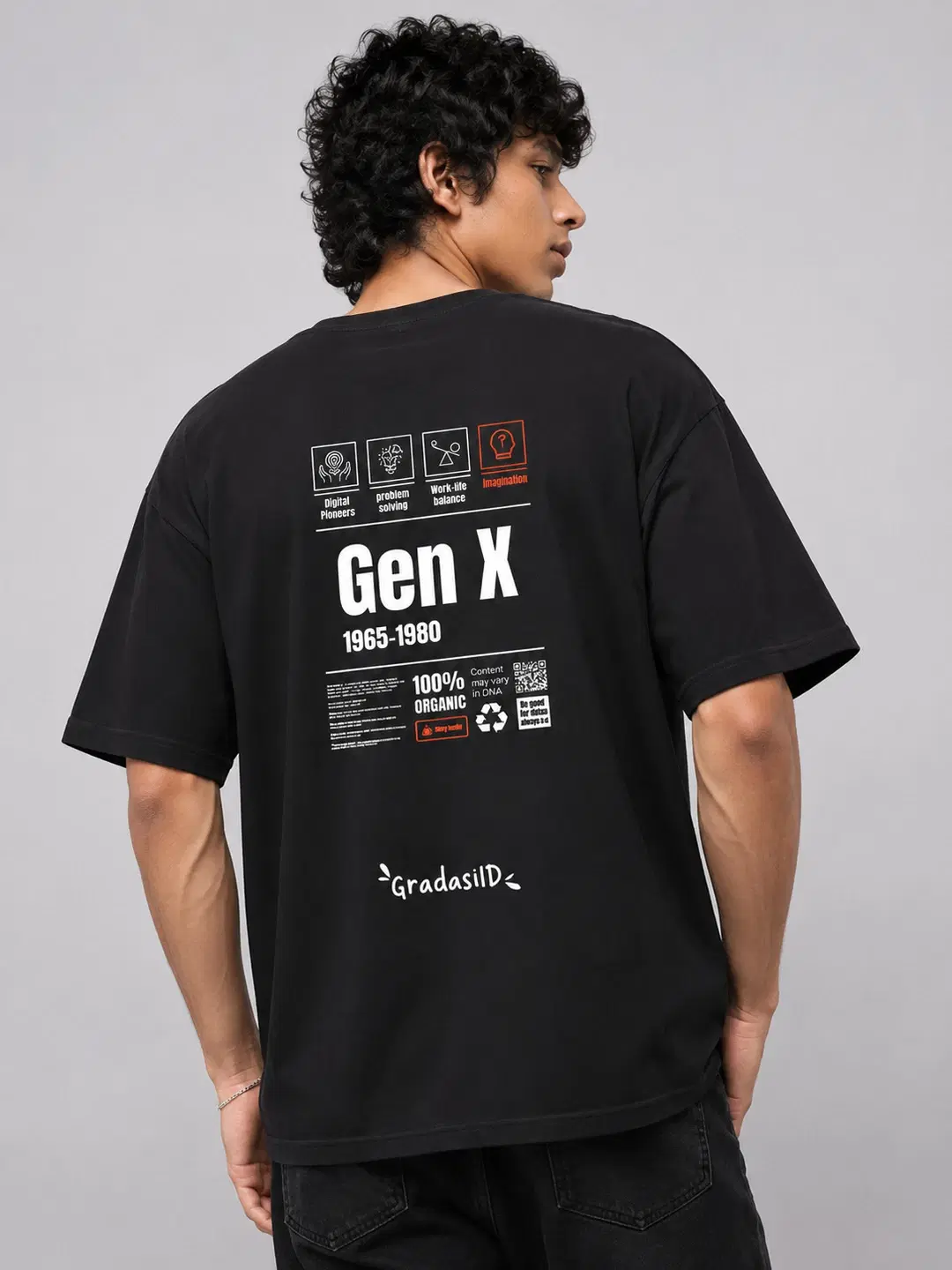 Gen-X Printed Round Neck Oversize Pre-customized Tshirt for Men