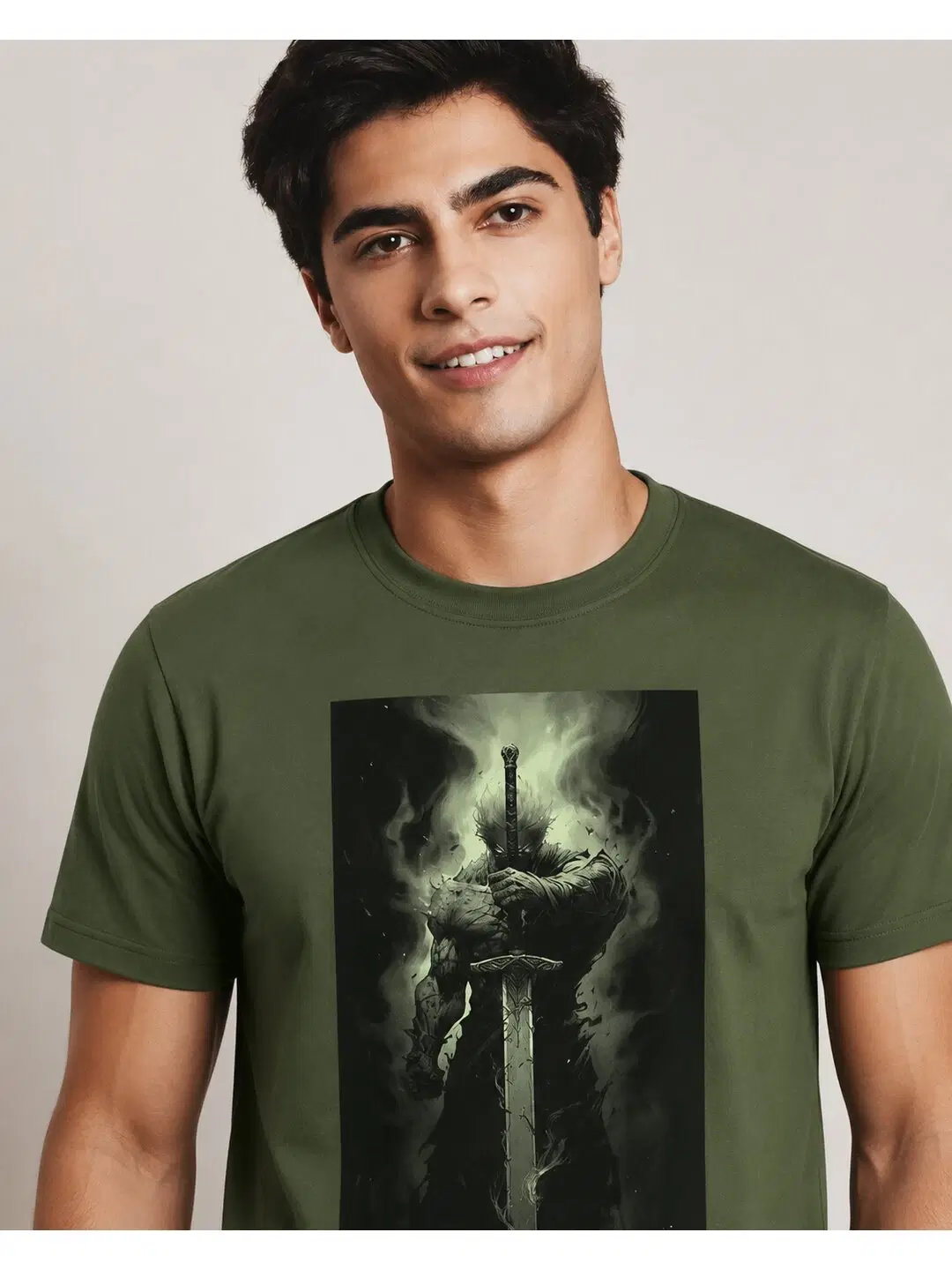 Battle Chibi Printed Round Neck Regular Pre-customized Tshirt for Men