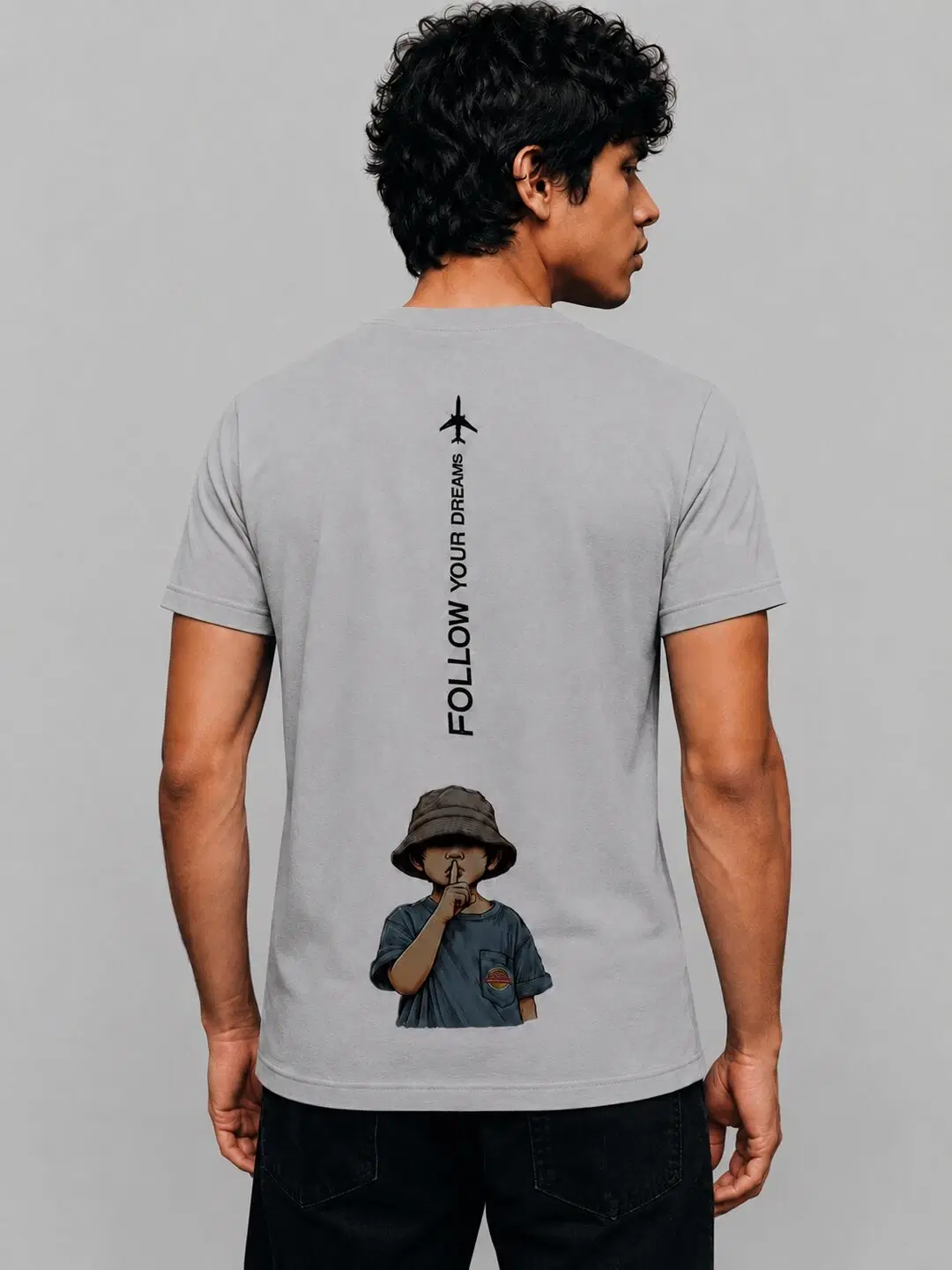 Fly High Printed Round Neck Regular Pre-customized Tshirt for Men