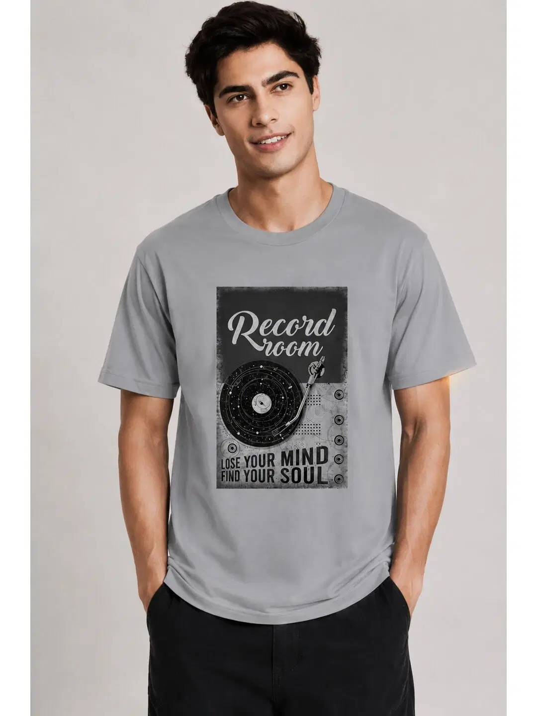 Vintage gram Printed Round Neck Regular Pre-customized Tshirt for Men