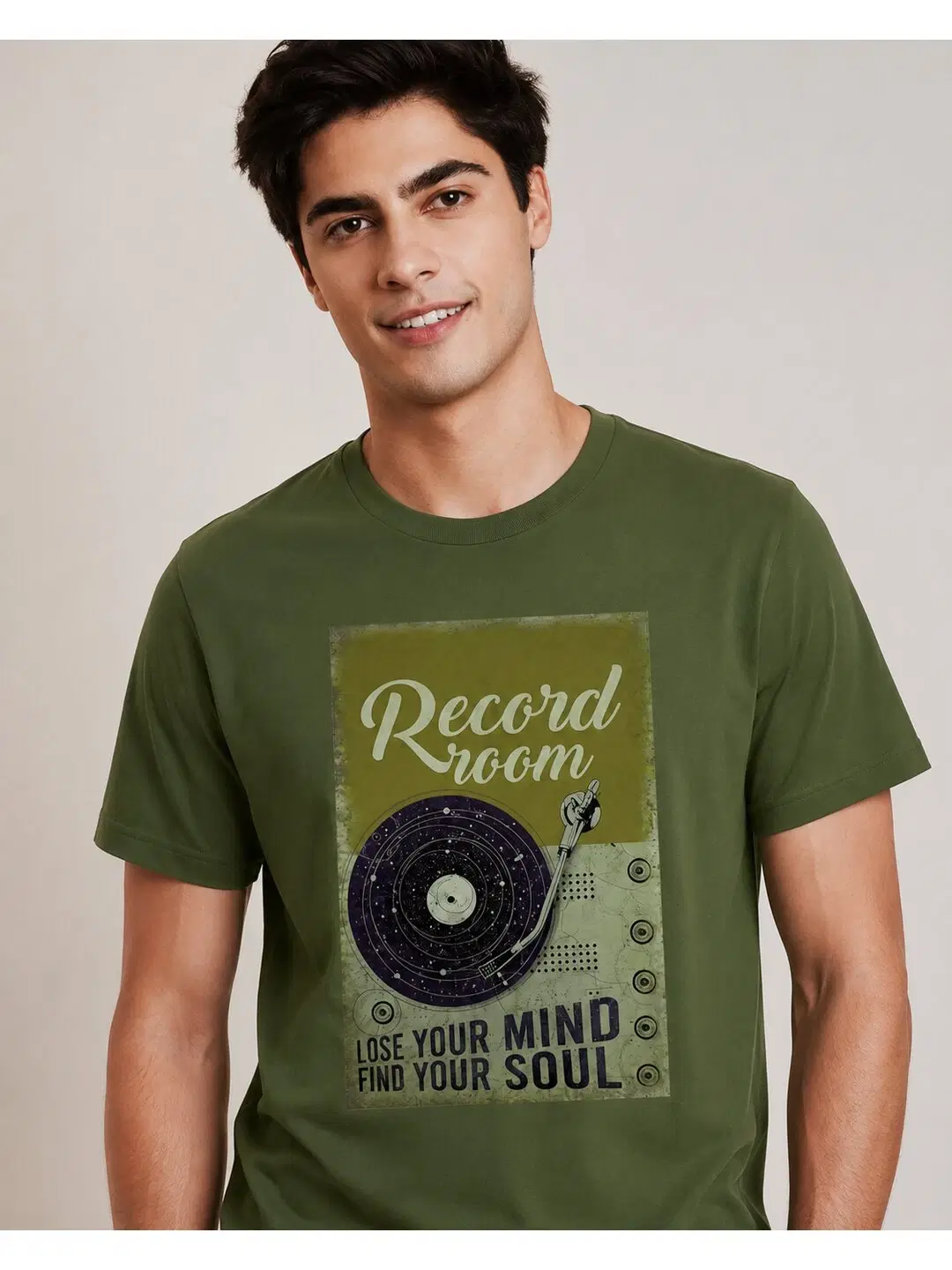 Vintage gram Printed Round Neck Regular Pre-customized Tshirt for Men