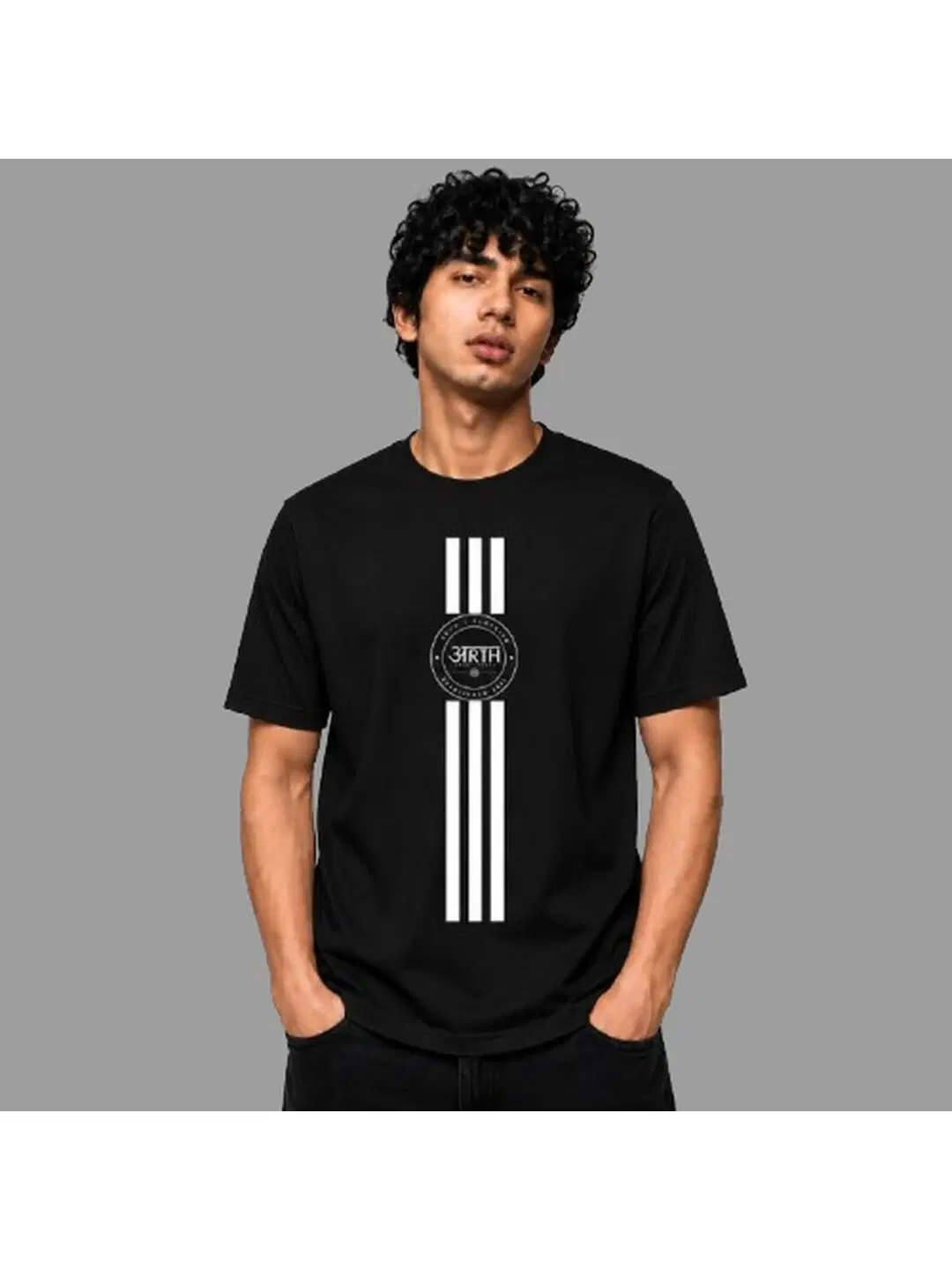 Arth Printed Round Neck Regular Pre-customized Tshirt for Men