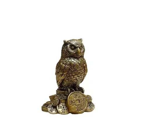 AhinaFeng Shui Owl Showpiece for Home & Office – Vastu Decorative Owl Statue for Wisdom, Protection & Good Luck, Tabletop Décor Gift Item