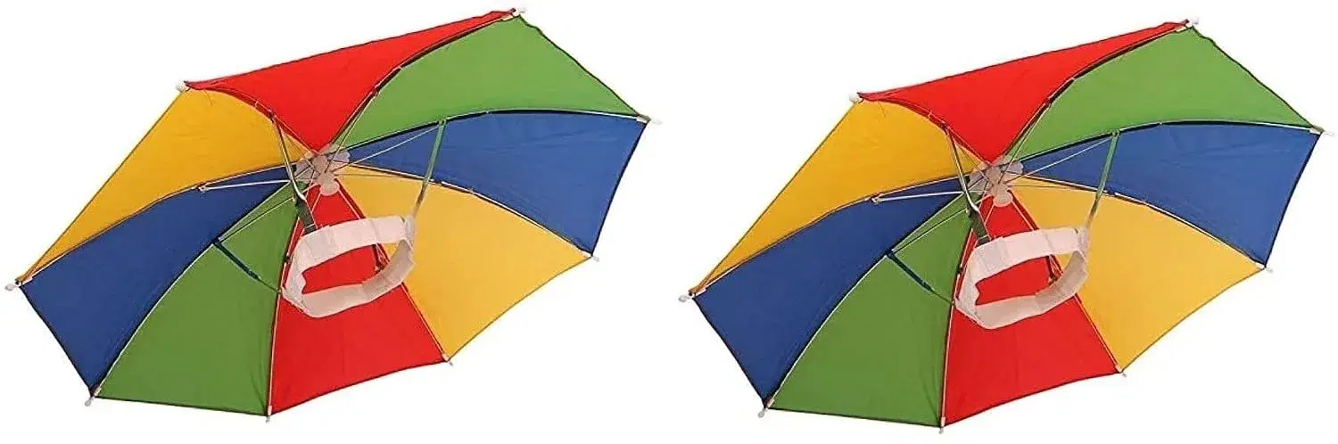Ahina Adjustable Head Umbrella – UV Protection Hat for Gardening, Camping & Travel- Pack of 2