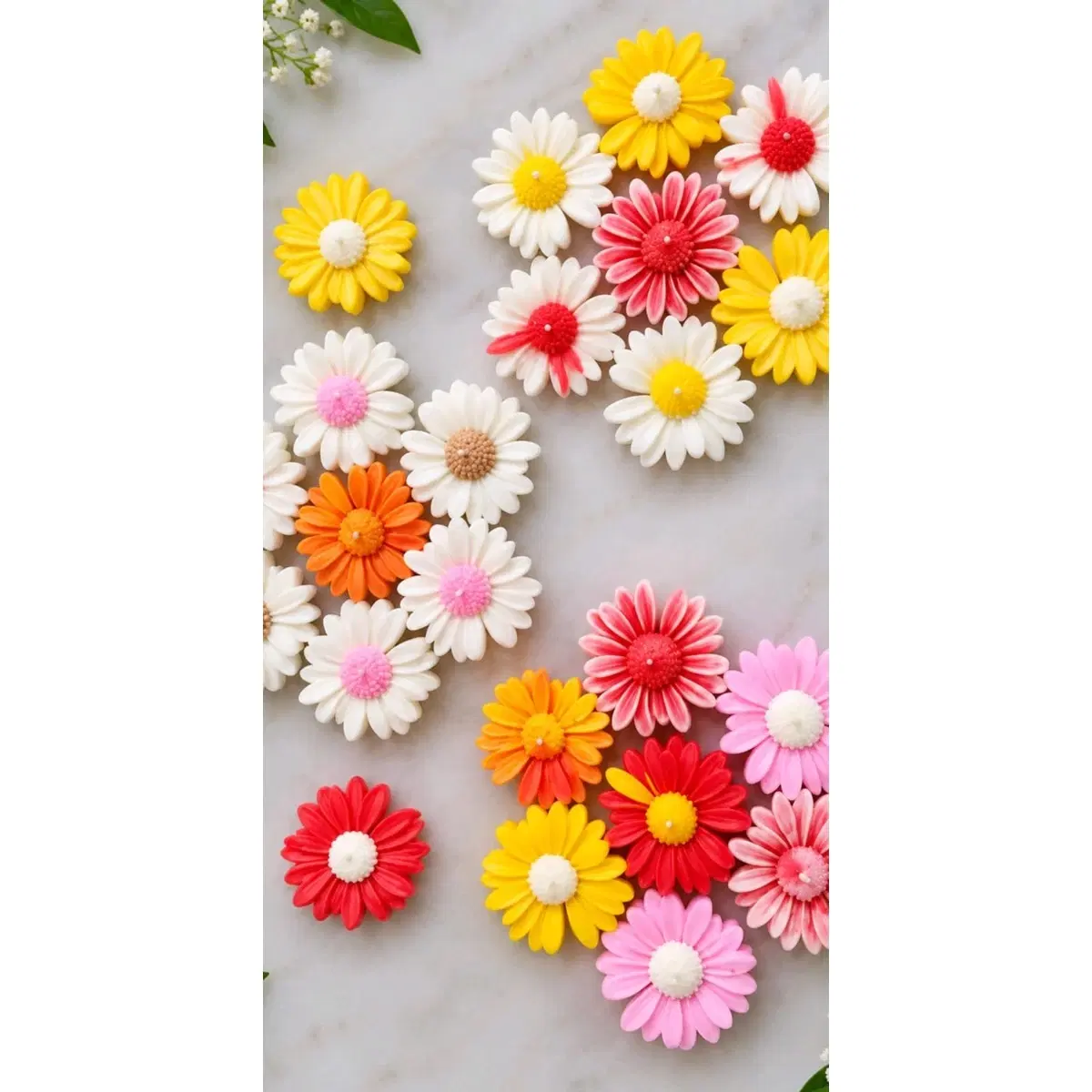 Daisy Flower Candle