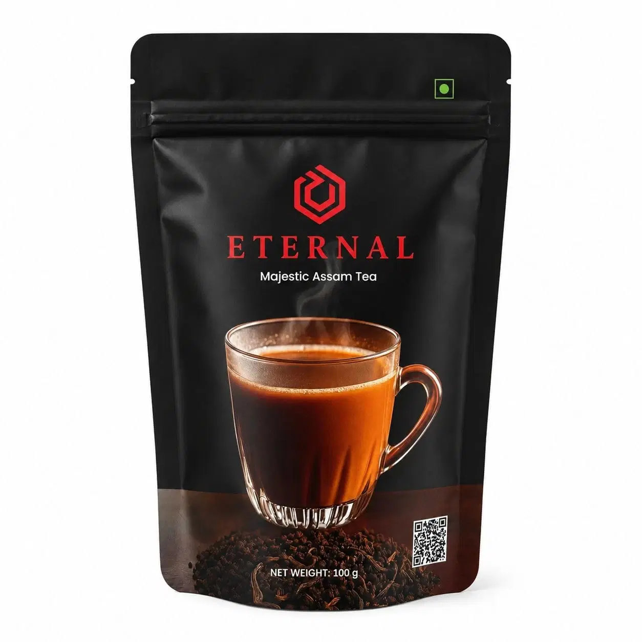 ETERNAL™corp Majestic Assam Tea 100g – Strong and Aromatic CTC Tea Blend, Rich Taste and Fresh Aroma, Premium Quality