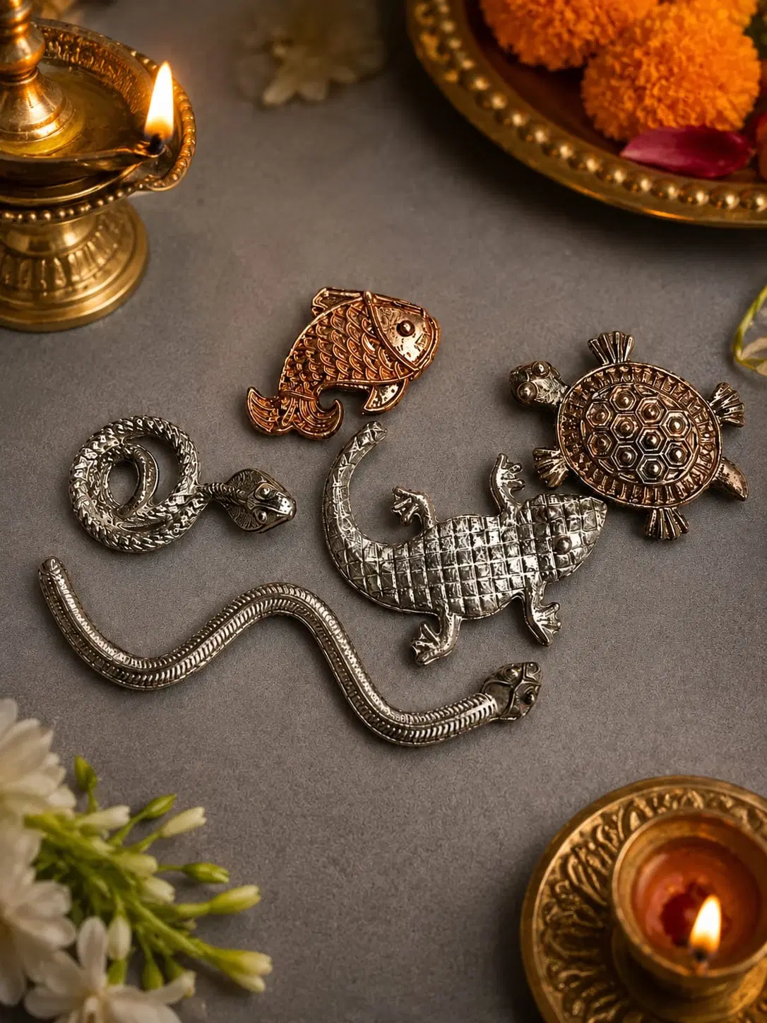 Gold Tone Pooja Decor Idol