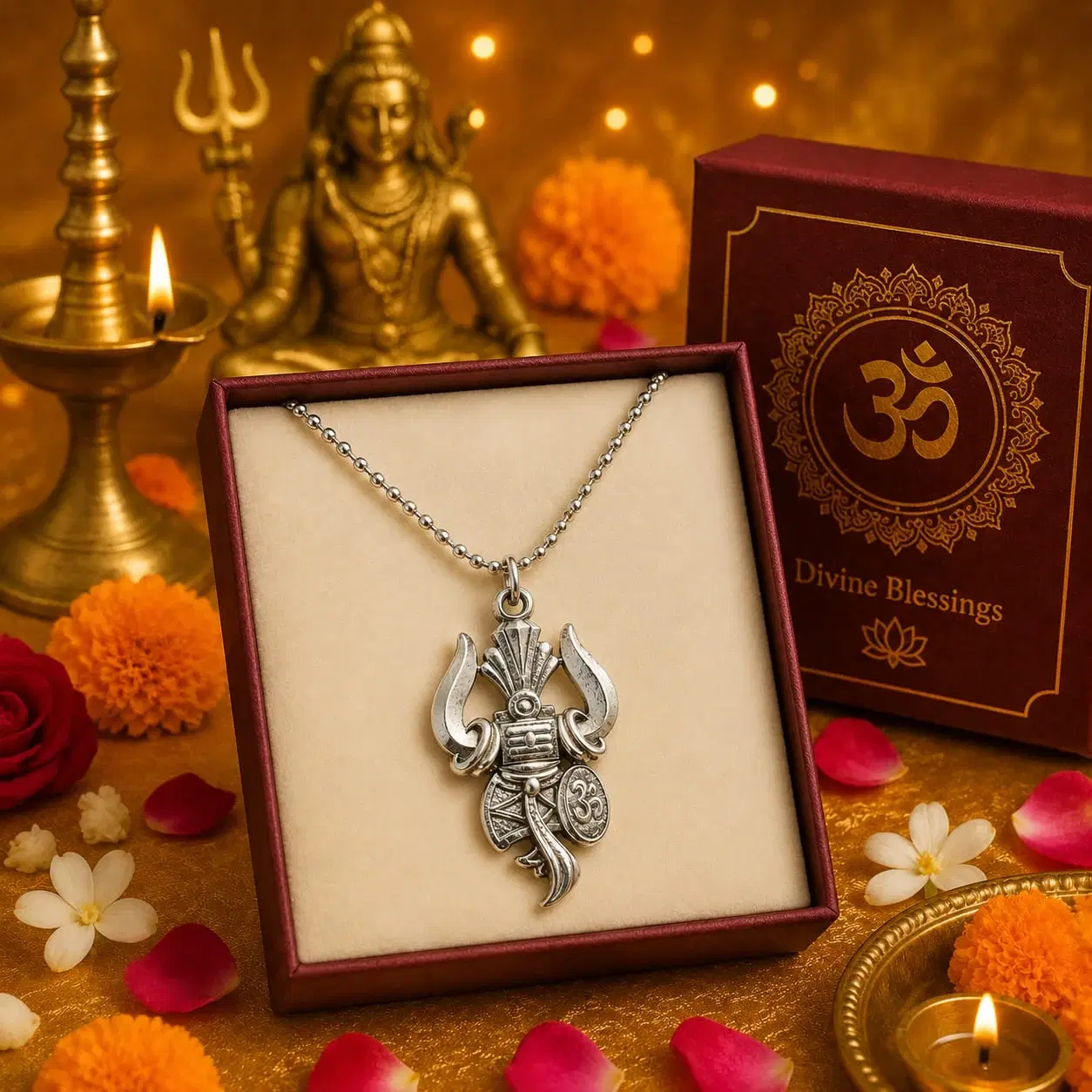 Silver Tone Pendant Necklace for Women